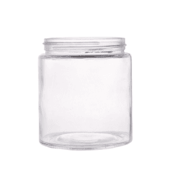 125ml flint glass jar with straight sides and screw neck for candles