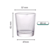 80 ml clear glass candle jar with thick base.(dimensions shown)
