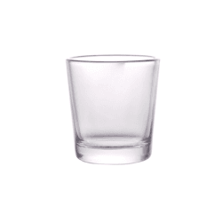 80 ml clear glass candle jar with thick base