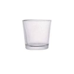 110 ml clear glass candle jar with wide mouth and taper base