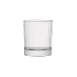 65 ml clear cylindrical candle glass jar with thick base
