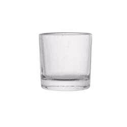 55 ml clear glass candle jar with cylindrical shape