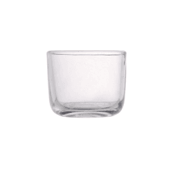 55 ml low and wide clear candle glass jar