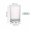 175 ml tall clear candle glass jar with thick base and straight-sided design (dimensions shown)