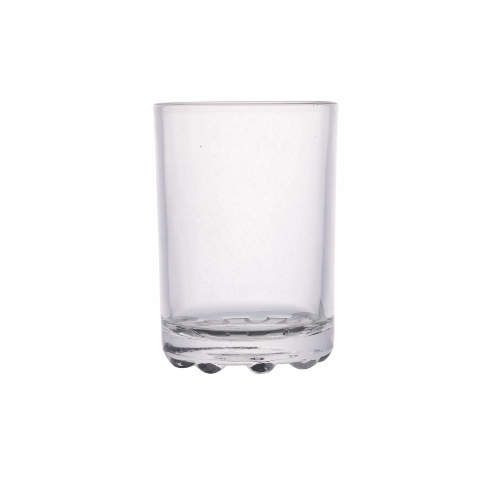 175 ml tall clear candle glass jar with thick base