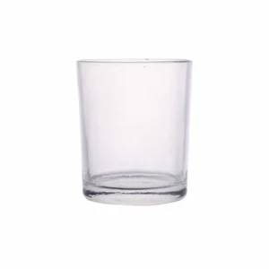 310 ml large clear candle glass jar with wide base