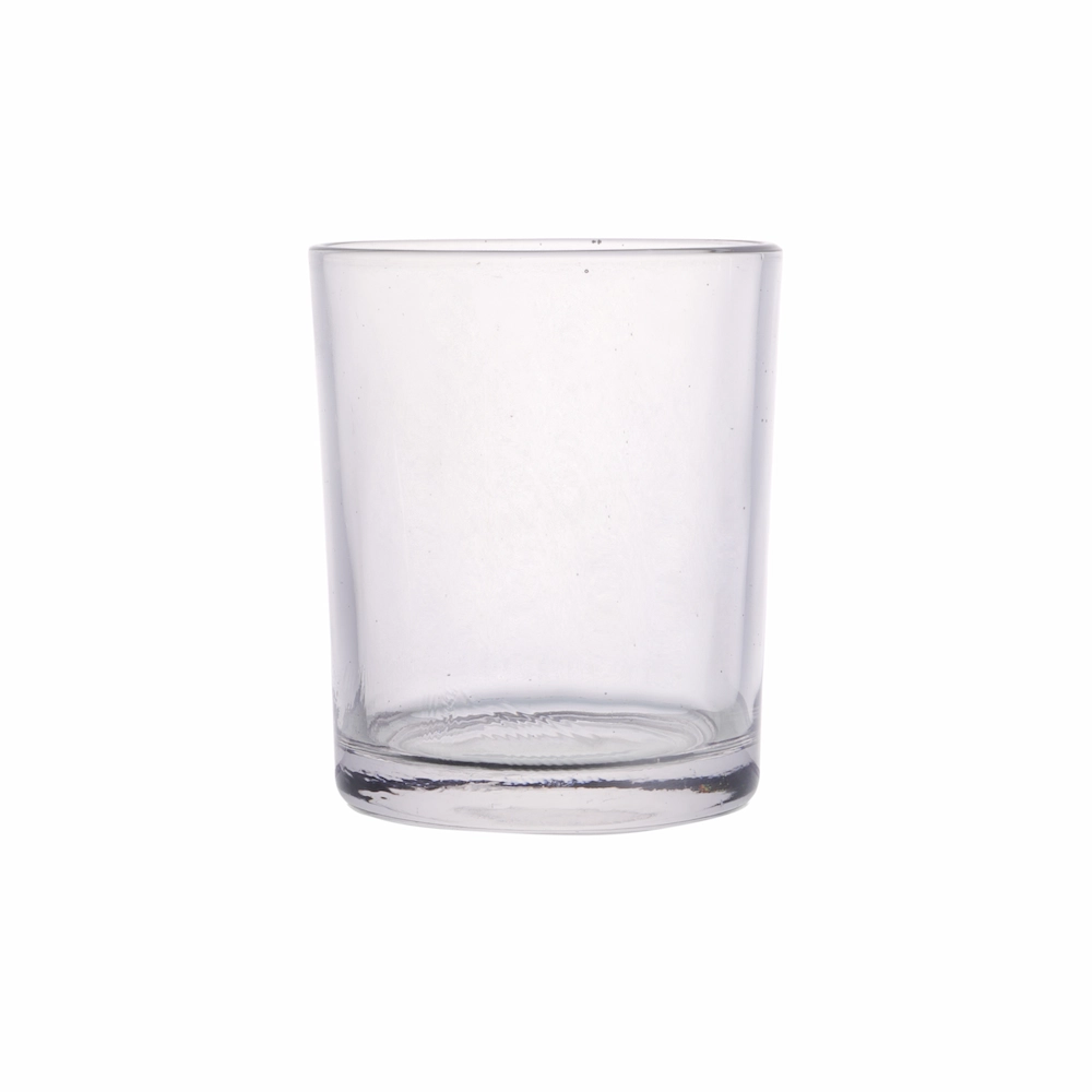 310 ml large clear candle glass jar with wide base
