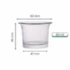 60 ml flared candle glass jar (butter pot style) with visible dimensions