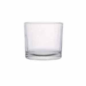 155 ml export-ready clear candle glass jar with wide cylindrical shape