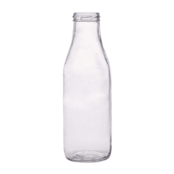 500ml round glass milk bottle with wide neck for dairy and beverages