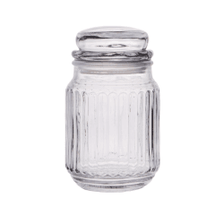 500ml ribbed flint Yankee candle jar with dome glass lid