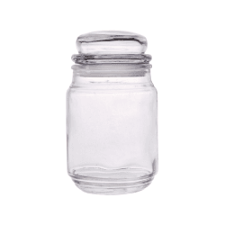 250ml smooth flint Yankee candle jar with dome lid and plain body