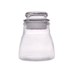 150ml bell-shaped flint glass candle jar with dome lid